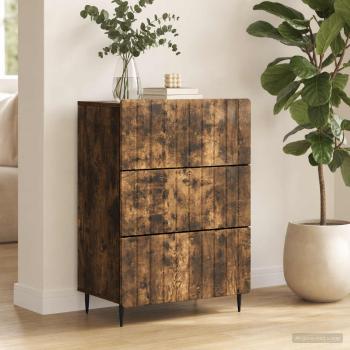 Schubladenschrank 66 x 34,5 x 92 cm Holzwerkstoff Räuchereiche