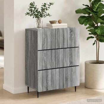 ARDEBO.de - Schubladenschrank 66 x 34,5 x 92 cm Holzwerkstoff Sonoma-Grau