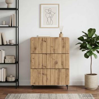 ARDEBO.de - Schubladenschrank 66 x 34,5 x 92 cm Holzwerkstoff Artisan-Eiche