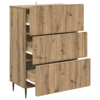 Schubladenschrank 66 x 34,5 x 92 cm Holzwerkstoff Artisan-Eiche
