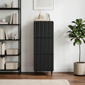 ARDEBO.de - Schubladenschrank 33 x 34,5 x 92 cm Holzwerkstoff Schwarz