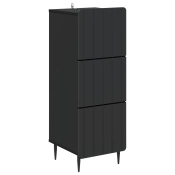 Schubladenschrank 33 x 34,5 x 92 cm Holzwerkstoff Schwarz