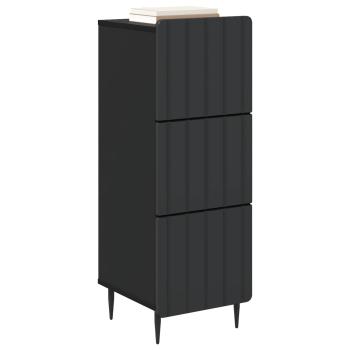 Schubladenschrank 33 x 34,5 x 92 cm Holzwerkstoff Schwarz