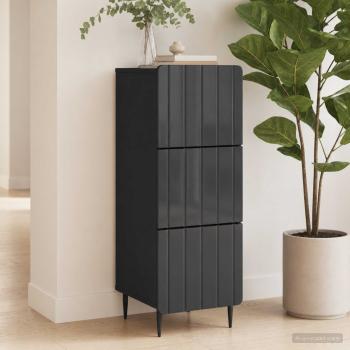 Schubladenschrank 33 x 34,5 x 92 cm Holzwerkstoff Schwarz