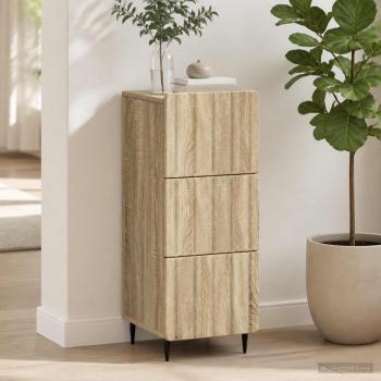 ARDEBO.de - Schubladenschrank 33 x 34,5 x 92 cm Holzwerkstoff Sonoma-Eiche