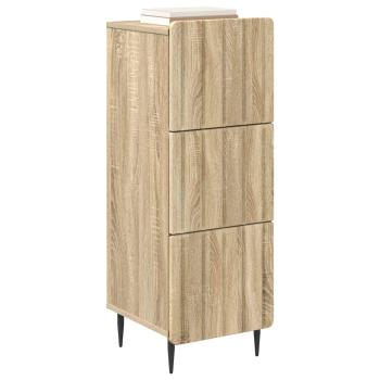 Schubladenschrank 33 x 34,5 x 92 cm Holzwerkstoff Sonoma-Eiche