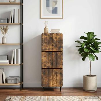 ARDEBO.de - Schubladenschrank 33 x 34,5 x 92 cm Holzwerkstoff Räuchereiche