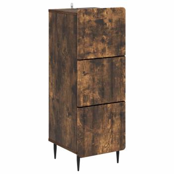 Schubladenschrank 33 x 34,5 x 92 cm Holzwerkstoff Räuchereiche