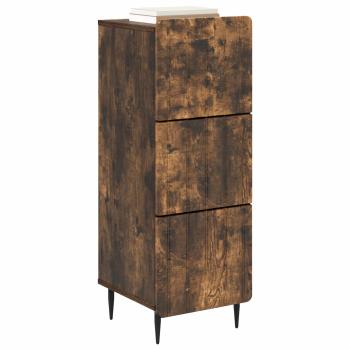 Schubladenschrank 33 x 34,5 x 92 cm Holzwerkstoff Räuchereiche