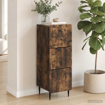 Schubladenschrank 33 x 34,5 x 92 cm Holzwerkstoff Räuchereiche