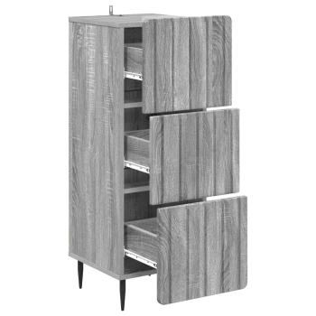 Schubladenschrank 33 x 34,5 x 92 cm Holzwerkstoff Sonoma-Grau