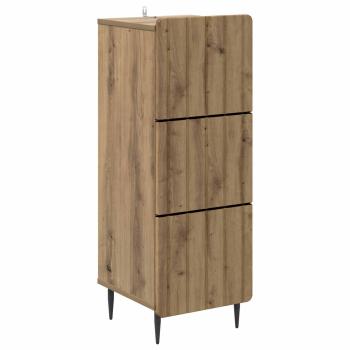 Schubladenschrank 33 x 34,5 x 92 cm Holzwerkstoff Artisan-Eiche