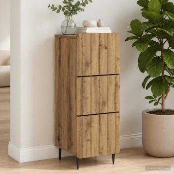 Schubladenschrank 33 x 34,5 x 92 cm Holzwerkstoff Artisan-Eiche