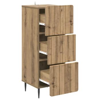 Schubladenschrank 33 x 34,5 x 92 cm Holzwerkstoff Artisan-Eiche