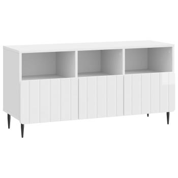 TV-Schränk Hochglanz Weiß 102 x 34,5 x 50 cm Holzwerkstoff