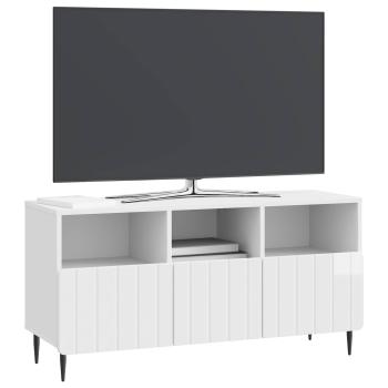 TV-Schränk Hochglanz Weiß 102 x 34,5 x 50 cm Holzwerkstoff
