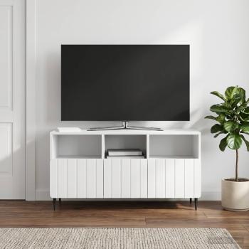 TV-Schränk Hochglanz Weiß 102 x 34,5 x 50 cm Holzwerkstoff