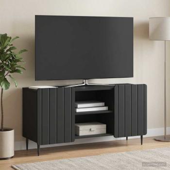 ARDEBO.de - TV-Schränk 102 x 34,5 x 52 cm Schwarz Holzwerkstoff