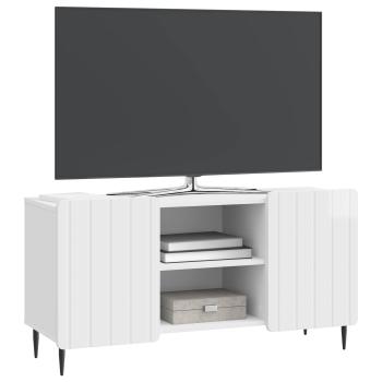 TV-Schränk 102 x 34,5 x 52 cm Hochglanz Weiß Holzwerkstoff