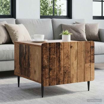 ARDEBO.de - Couchtisch mit Schubladen Altholz 49 x 50 x 42 cm Holzwerkstoff