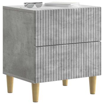 Nachttisch 2 Stk. Betongrau 43 x 34,5 x 48 cm Holzwerkstoff