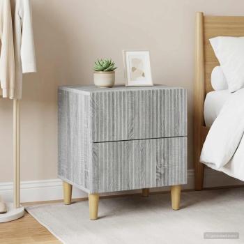 Nachttisch 2 Stk. Sonoma-Grau 43 x 34,5 x 48 cm Holzwerkstoff