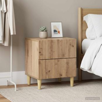 ARDEBO.de - Nachttisch 2 stk. Artisan-Eiche 43 x 34,5 x 48 cm Holzwerkstoff