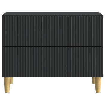 Nachttisch Schwarz 62 x 34,5 x 48 cm Holzwerkstoff