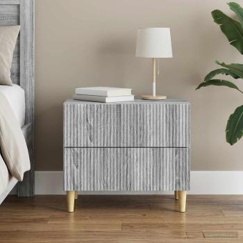 ARDEBO.de - Nachttisch Graues Sonoma 62 x 34,5 x 48 cm Holzwerkstoff
