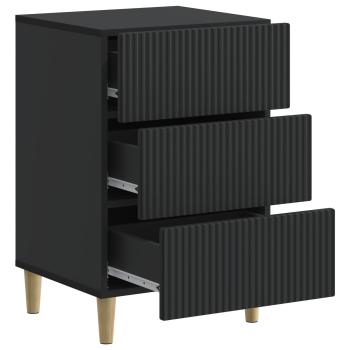 Nachttisch Schwarz 43 x 41 x 66,5 cm Holzwerkstoff