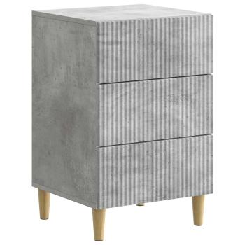Nachttisch Betongrau 43 x 41 x 66,5 cm Holzwerkstoff