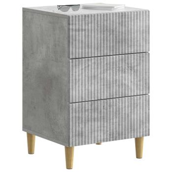 Nachttisch Betongrau 43 x 41 x 66,5 cm Holzwerkstoff