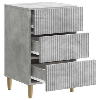 Nachttisch Betongrau 43 x 41 x 66,5 cm Holzwerkstoff
