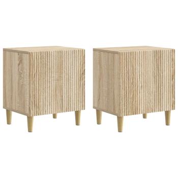 Nachttisch 2 stk. Sonoma-Eiche 43 x 34,5 x 50 cm Holzwerkstoff