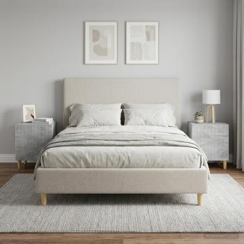 ARDEBO.de - Nachttisch 2 stk. Betongrau 43 x 34,5 x 50 cm Holzwerkstoff