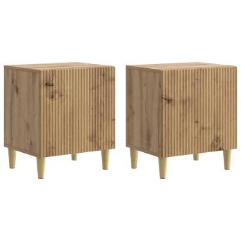 Nachttisch 2 stk. Artisan-Eiche 43 x 34,5 x 50 cm Holzwerkstoff