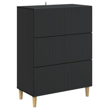 Schubladenschrank 66 x 34,5 x 90 cm Holzwerkstoff Schwarz