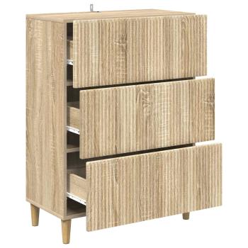 Schubladenschrank 66 x 34,5 x 90 cm Holzwerkstoff Sonoma-Eiche