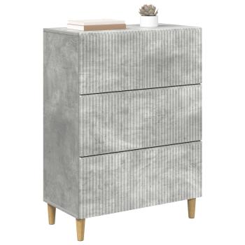 Schubladenschrank 66 x 34,5 x 90 cm Holzwerkstoff Betongrau