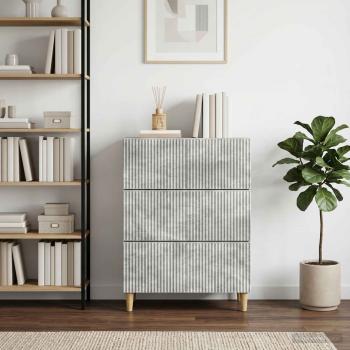 Schubladenschrank 66 x 34,5 x 90 cm Holzwerkstoff Betongrau