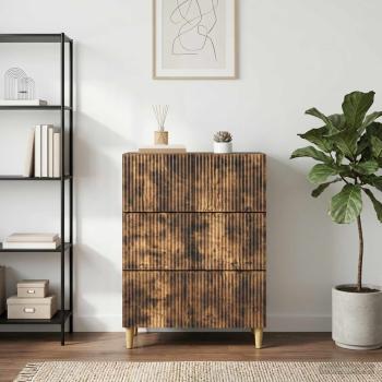 ARDEBO.de - Schubladenschrank 66 x 34,5 x 90 cm Holzwerkstoff Räuchereiche