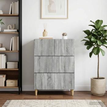 ARDEBO.de - Schubladenschrank 66 x 34,5 x 90 cm Holzwerkstoff Sonoma-Grau