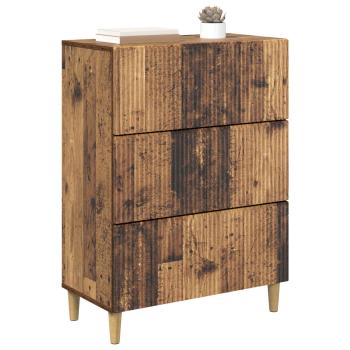 Schubladenschrank 66 x 34,5 x 90 cm Holzwerkstoff Altholz