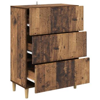 Schubladenschrank 66 x 34,5 x 90 cm Holzwerkstoff Altholz