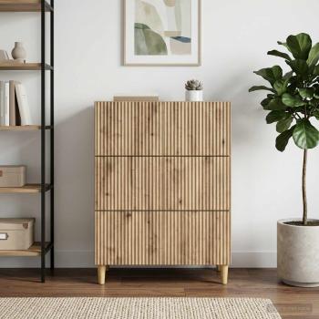ARDEBO.de - Schubladenschrank 66 x 34,5 x 90 cm Holzwerkstoff Artisan-Eiche