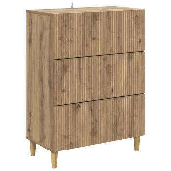 Schubladenschrank 66 x 34,5 x 90 cm Holzwerkstoff Artisan-Eiche