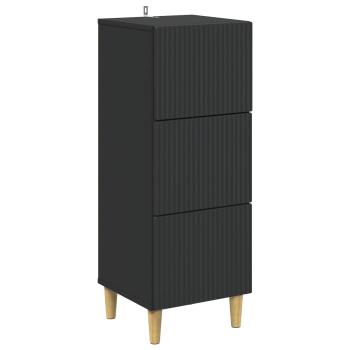 Schubladenschrank Schwarz 33 x 34,5 x 90 cm Holzwerkstoff