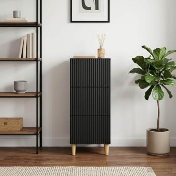 Schubladenschrank Schwarz 33 x 34,5 x 90 cm Holzwerkstoff