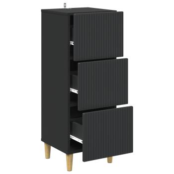 Schubladenschrank Schwarz 33 x 34,5 x 90 cm Holzwerkstoff