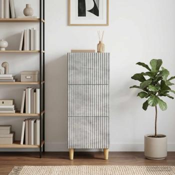 ARDEBO.de - Schubladenschrank Betongrau 33 x 34,5 x 90 cm Holzwerkstoff